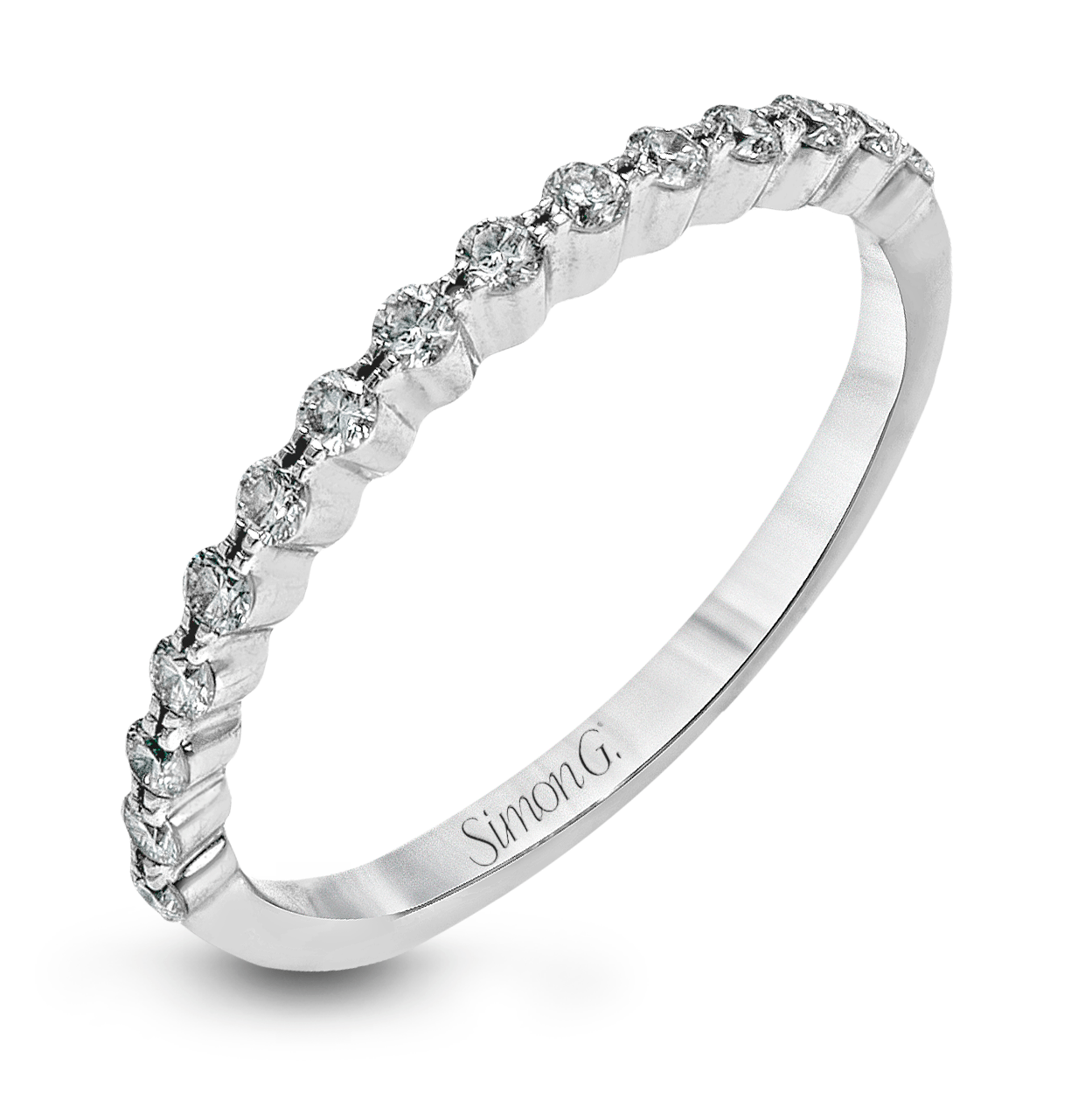 Oval - cut Engagement Ring & Matching Wedding Band in 18k Gold with Diamonds - Simon G. Jewelry