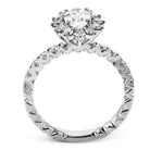 Oval - Cut Flower Halo Engagement Ring In 18k Gold With Diamonds - Simon G. Jewelry