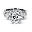 Oval - Cut Halo Engagement Ring In 18k Gold With Diamonds - Simon G. Jewelry