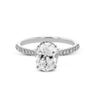 Oval - Cut Hidden Halo Engagement Ring In 18k Gold With Diamonds - Simon G. Jewelry