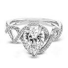 Pear - Cut Criss - Cross Engagement Ring In 18k Gold With Diamonds - Simon G. Jewelry