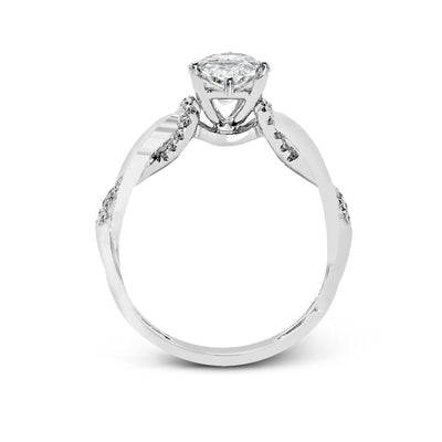 Pear - Cut Criss - Cross Engagement Ring In 18k Gold With Diamonds - Simon G. Jewelry
