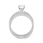 Pear - cut Engagement Ring & Matching Wedding Band in 18k Gold with Diamonds - Simon G. Jewelry