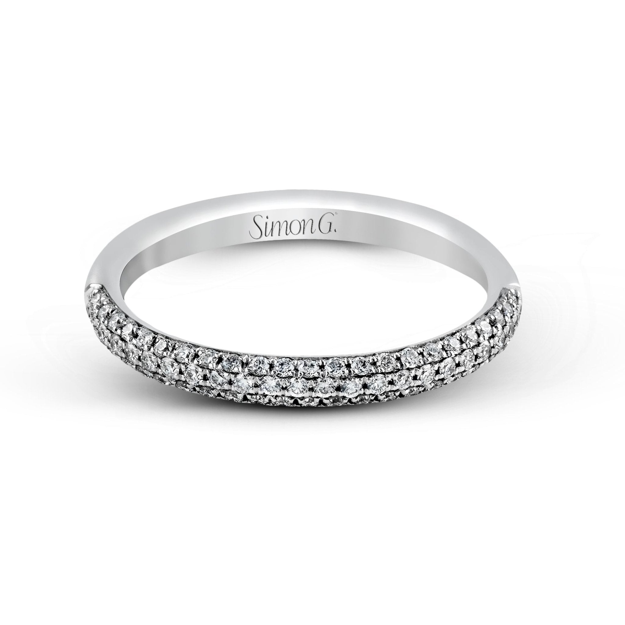 Pear - cut Engagement Ring & Matching Wedding Band in 18k Gold with Diamonds - Simon G. Jewelry