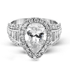 Pear - Cut Halo Engagement Ring In 18k Gold With Diamonds - Simon G. Jewelry