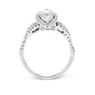 Pear - Cut Halo Engagement Ring In 18k Gold With Diamonds - Simon G. Jewelry