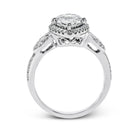 Pear - Cut Halo Engagement Ring In 18k Gold With Diamonds - Simon G. Jewelry