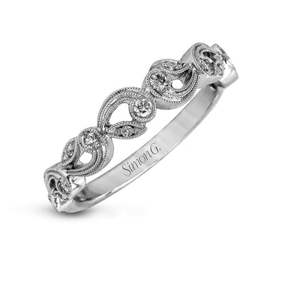 Pear - cut Trellis Engagement Ring & Matching Wedding Band in 18k Gold with Diamonds - Simon G. Jewelry