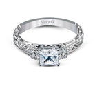 Princess - cut Engagement Ring in 18k Gold with Diamonds - Simon G. Jewelry