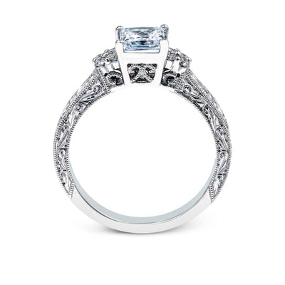 Princess - cut Engagement Ring in 18k Gold with Diamonds - Simon G. Jewelry