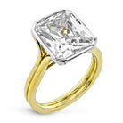 Radiant - cut Engagement Ring in 18k Gold with Diamonds - Simon G. Jewelry
