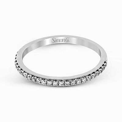 Round - cut Double - Halo Engagement Ring & Matching Wedding Band in 18k Gold with Diamonds - Simon G. Jewelry