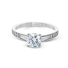 Round - cut Engagement Ring 18k Gold with Diamonds - Simon G. Jewelry