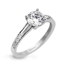 Round - cut Engagement Ring 18k Gold with Diamonds - Simon G. Jewelry