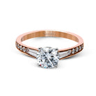 Round - cut Engagement Ring 18k Gold with Diamonds - Simon G. Jewelry