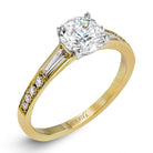 Round - cut Engagement Ring 18k Gold with Diamonds - Simon G. Jewelry