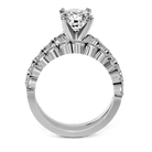 Round - cut Engagement Ring and Matching Wedding Band in 18k Gold with Diamonds - Simon G. Jewelry