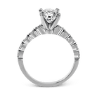 Round - cut Engagement Ring and Matching Wedding Band in 18k Gold with Diamonds - Simon G. Jewelry