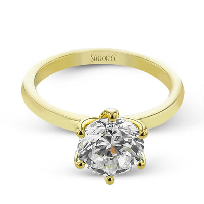 Round - cut Engagement Ring in 18k Gold - Simon G. Jewelry