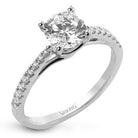 Round - cut Engagement Ring in 18k Gold with Diamonds - Simon G. Jewelry