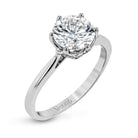 Round - Cut Engagement Ring In 18k Gold With Diamonds - Simon G. Jewelry