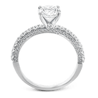 Round - Cut Engagement Ring In 18k Gold With Diamonds - Simon G. Jewelry