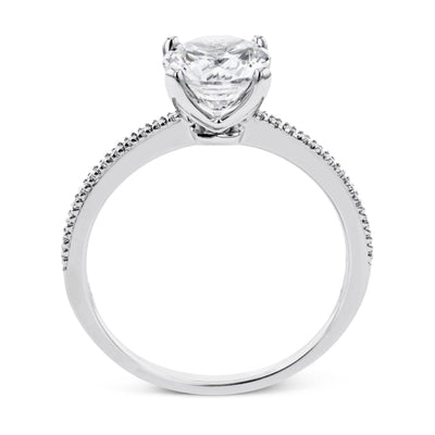 Round - cut Engagement Ring in 18k Gold with Diamonds - Simon G. Jewelry