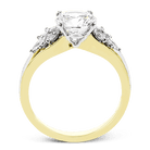 Round - cut Engagement Ring in 18k Gold with Diamonds - Simon G. Jewelry