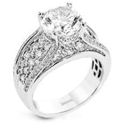 Round - Cut Engagement Ring In 18k Gold With Diamonds - Simon G. Jewelry