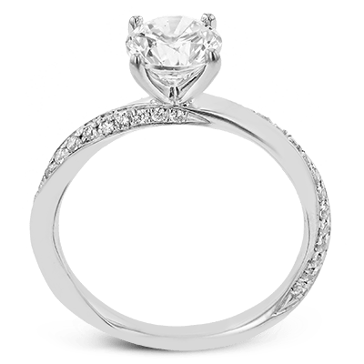 Round - cut Engagement Ring in 18k Gold with Diamonds - Simon G. Jewelry