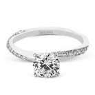 Round - cut Engagement Ring in 18k Gold with Diamonds - Simon G. Jewelry