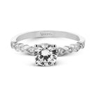 Round - Cut Engagement Ring In 18k Gold With Diamonds - Simon G. Jewelry