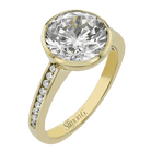 Round - cut Engagement Ring in 18k Gold with Diamonds - Simon G. Jewelry