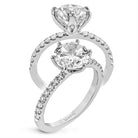 Round - cut Engagement Ring in 18k Gold with Diamonds - Simon G. Jewelry