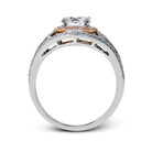 Round - cut Engagement Ring in 18k Gold with Diamonds - Simon G. Jewelry