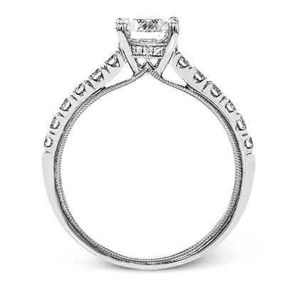 Round - Cut Engagement Ring In 18k Gold With Diamonds - Simon G. Jewelry