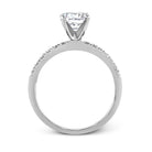 Round - cut Engagement Ring & Matching Wedding Band in 18k Gold with Diamonds - Simon G. Jewelry