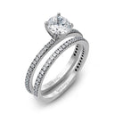 Round - cut Engagement Ring & Matching Wedding Band in 18k Gold with Diamonds - Simon G. Jewelry
