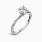 Round - cut Engagement Ring & Matching Wedding Band in 18k Gold with Diamonds - Simon G. Jewelry