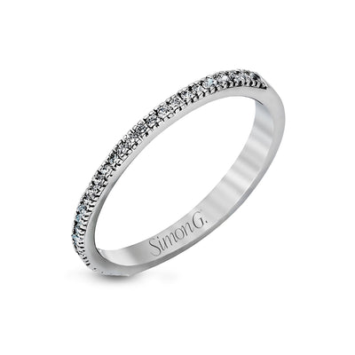 Round - cut Halo Engagement Ring & Matching Wedding Band in 18k Gold with Diamonds - Simon G. Jewelry