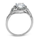 ROUND - CUT HALO ENGAGEMENT RING WITH DIAMONDS - Simon G. Jewelry