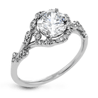 ROUND - CUT HALO ENGAGEMENT RING WITH DIAMONDS - Simon G. Jewelry