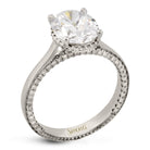 Round - cut Hidden Halo Engagement Ring in 18k Gold with Diamonds - Simon G. Jewelry