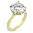 Round - cut Hidden Halo Engagement Ring in 18k Gold with Diamonds - Simon G. Jewelry