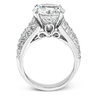 Round - cut Simon - set Engagement Ring in 18k Gold with Diamonds - Simon G. Jewelry