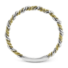 Round - cut Three - stone Engagement Ring & Matching Wedding Band in 18k Gold with Diamonds - Simon G. Jewelry