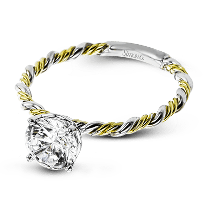 Twist Wedding Set Rings in 18K gold - Simon G. Jewelry