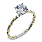 Twist Wedding Set Rings in 18K gold - Simon G. Jewelry