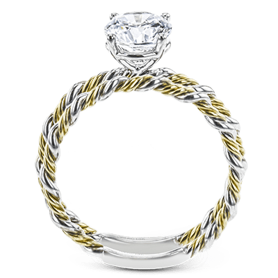 Twist Wedding Set Rings in 18K gold - Simon G. Jewelry
