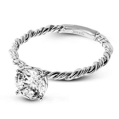 Twist Wedding Set Rings in 18K gold - Simon G. Jewelry